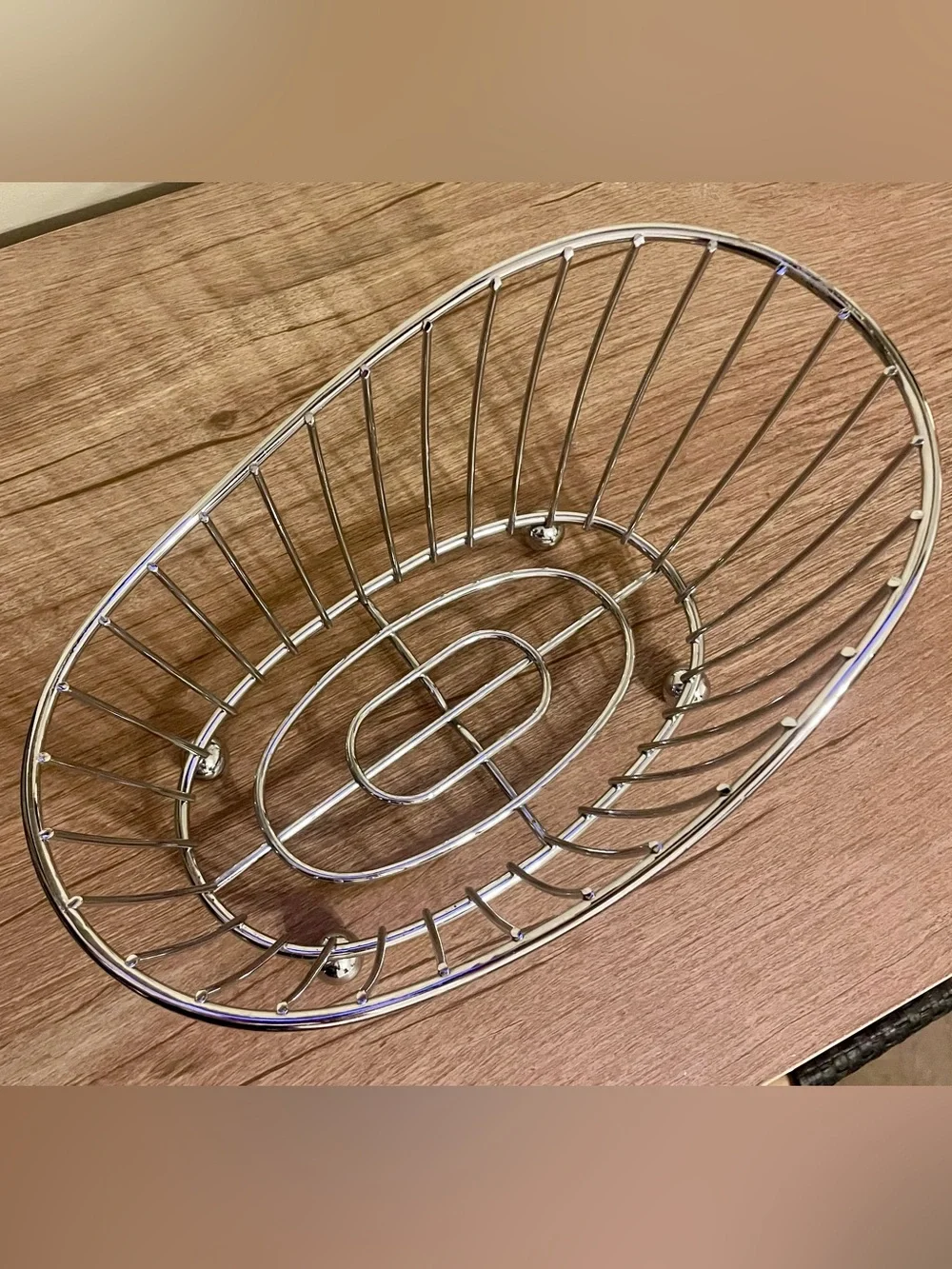 Chrome Wire Bathtub Kitchen Storage Basket Footed Caddy Soap Dish Tabletop Decor